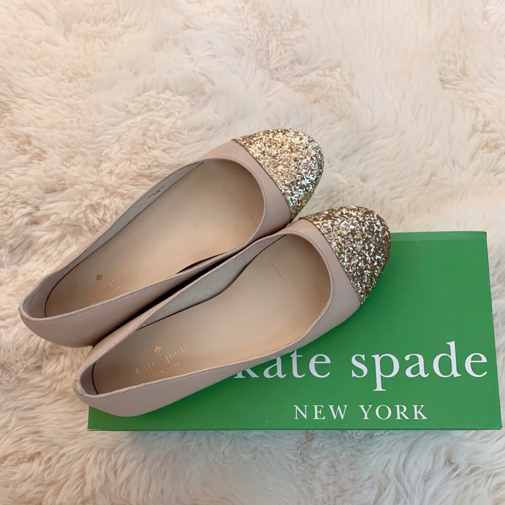 Kate Spade SZ 7.5 glitter flat